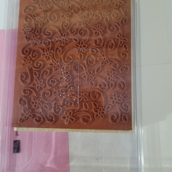Stampin Up Swirls and Blossoms & Simple Wishes  Wooden Block Rubber Stamp Set - Picture 3 of 12